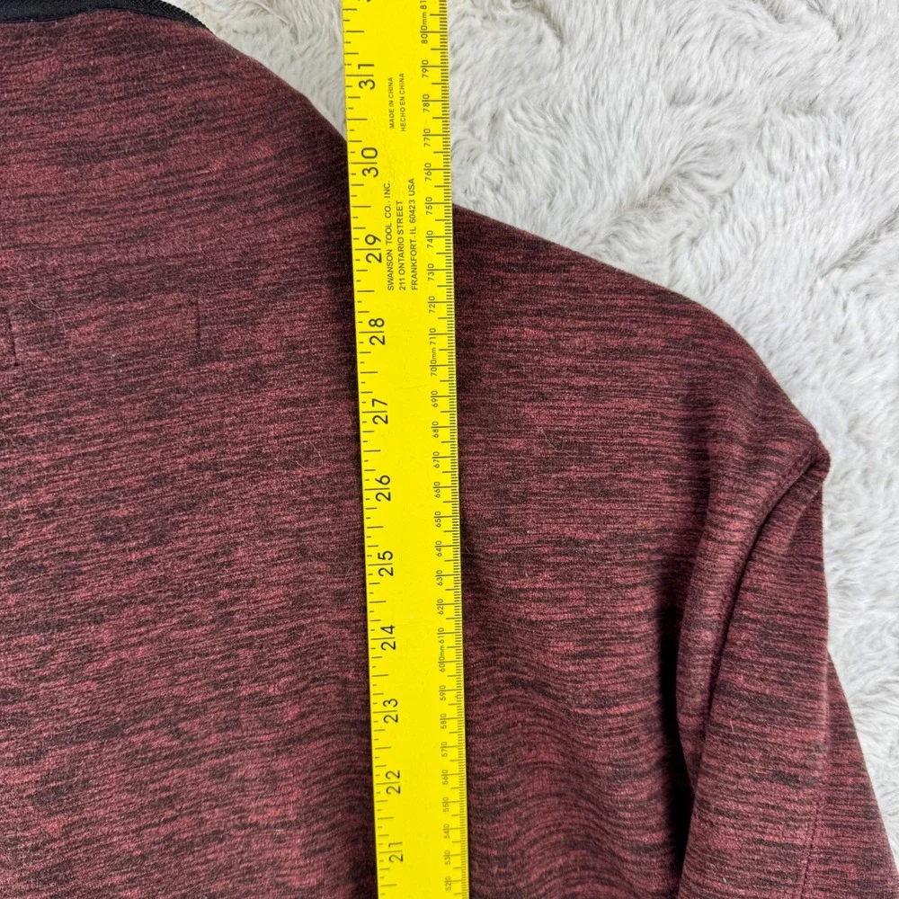 Banana Republic Arctic Fleece Pullover Mens XL Burgundy Heather 1/4 Zip Gorpcore